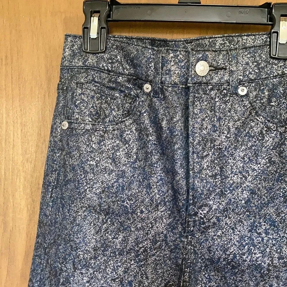 Express super high rise slim metallic jean with stretch 00 0 or 6 - Picture 5 of 17